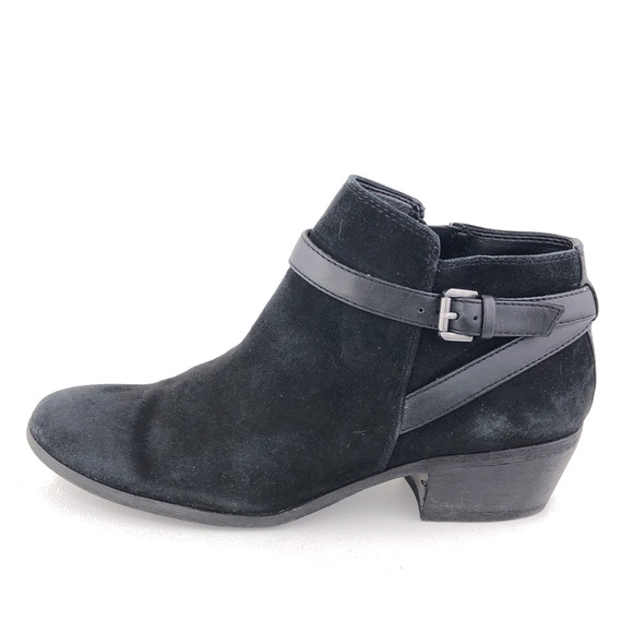 Sam Edelman Pirro Black Leather Booties 7.5M - Picture 1 of 12